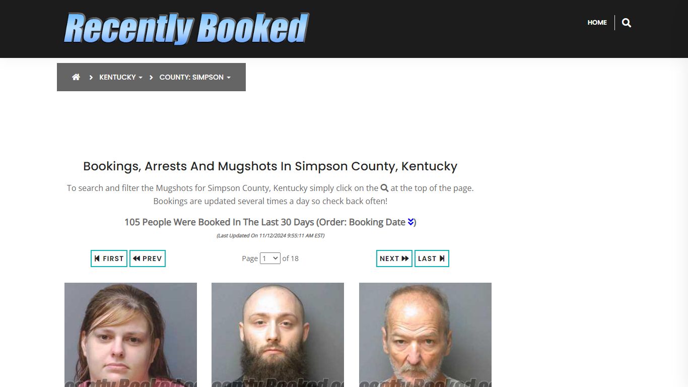 Bookings, Arrests and Mugshots in Simpson County, Kentucky