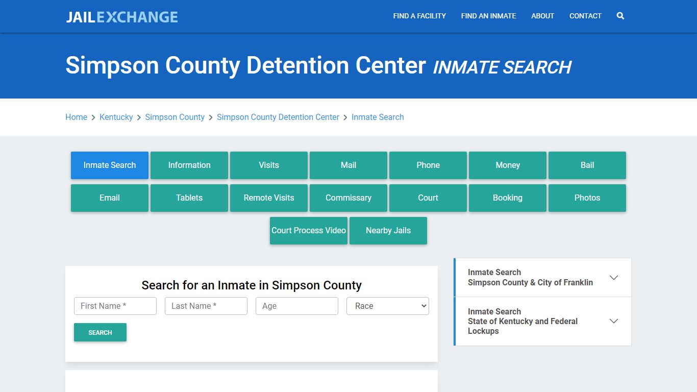 Simpson County Detention Center Inmate Search - Jail Exchange